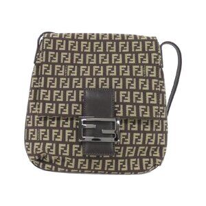 Fendi Zucchino monogram messenger bag Brown